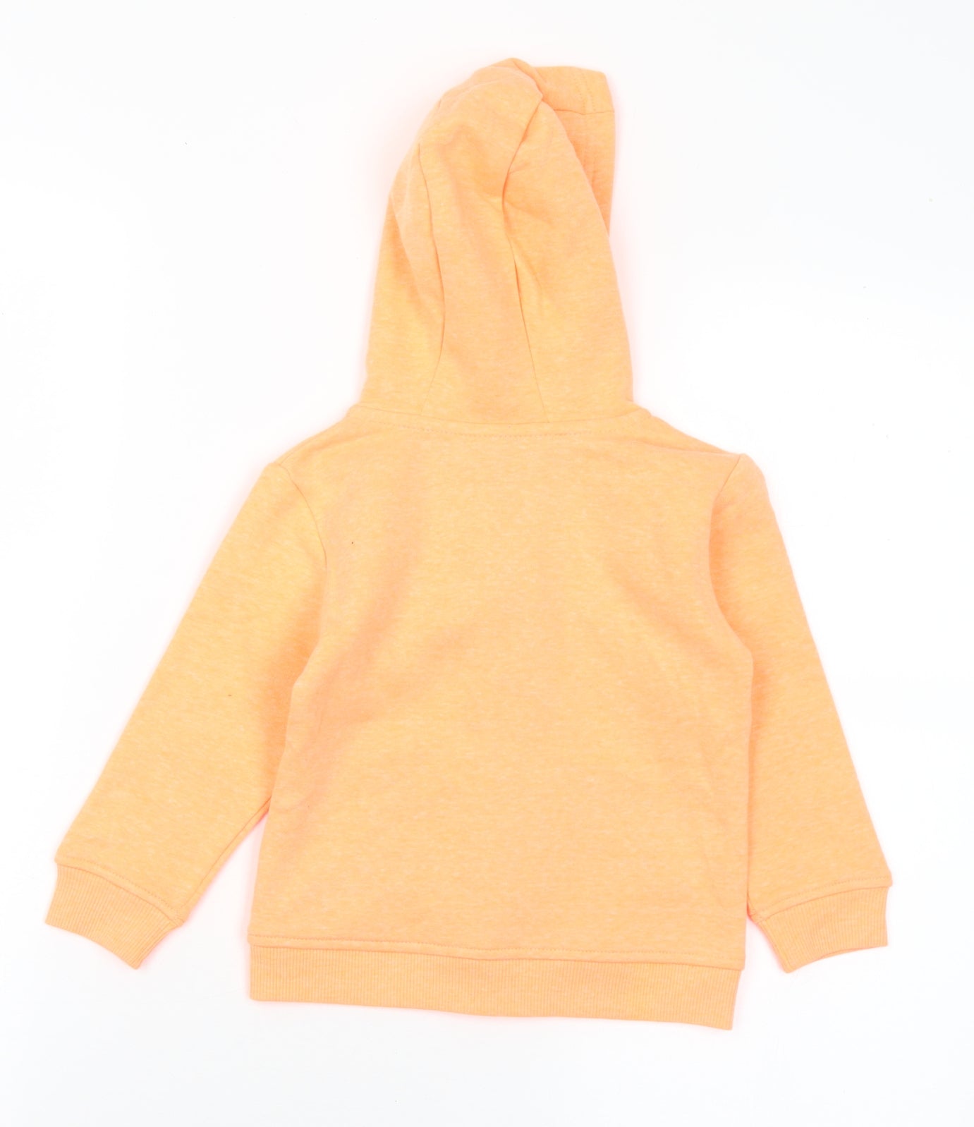 Dunnes Stores Girls Orange  Cotton Full Zip Jumper Size 18-24 Months  Zip
