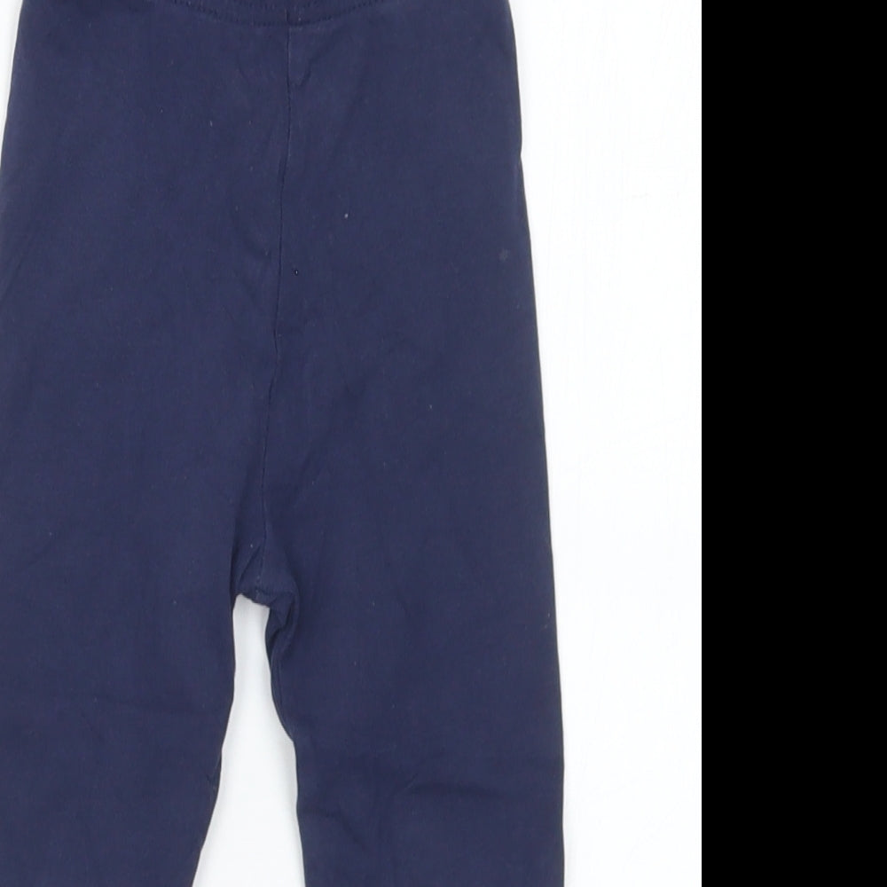 George Girls Blue  Cotton Capri Leggings Size 18-24 Months