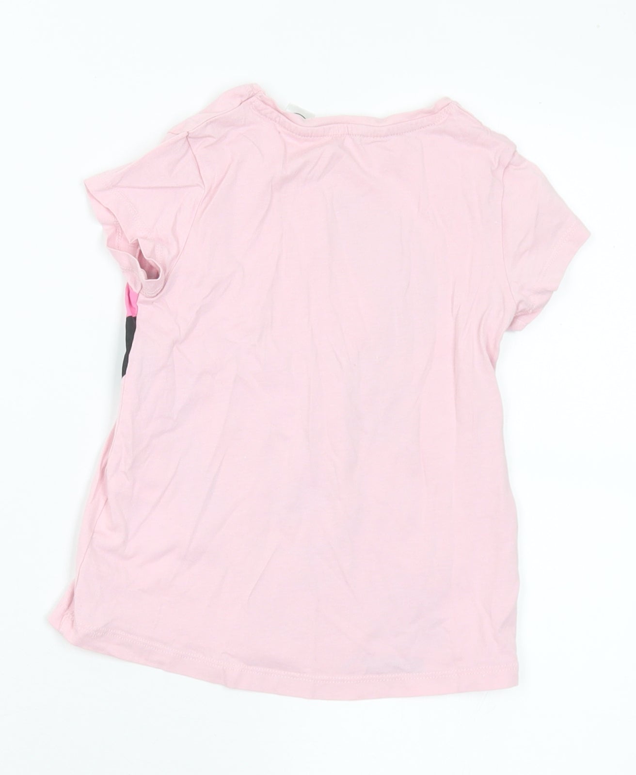 H&M Girls Pink  Cotton Basic T-Shirt Size 4-5 Years Crew Neck  - Minnie Mouse 4-6 Years