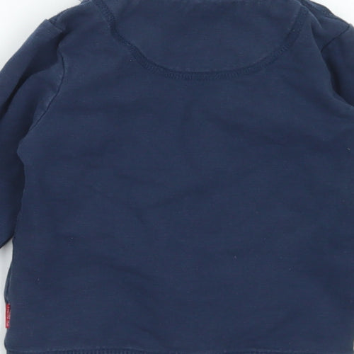 name it Boys Blue  Cotton Full Zip Jumper Size 9-12 Months