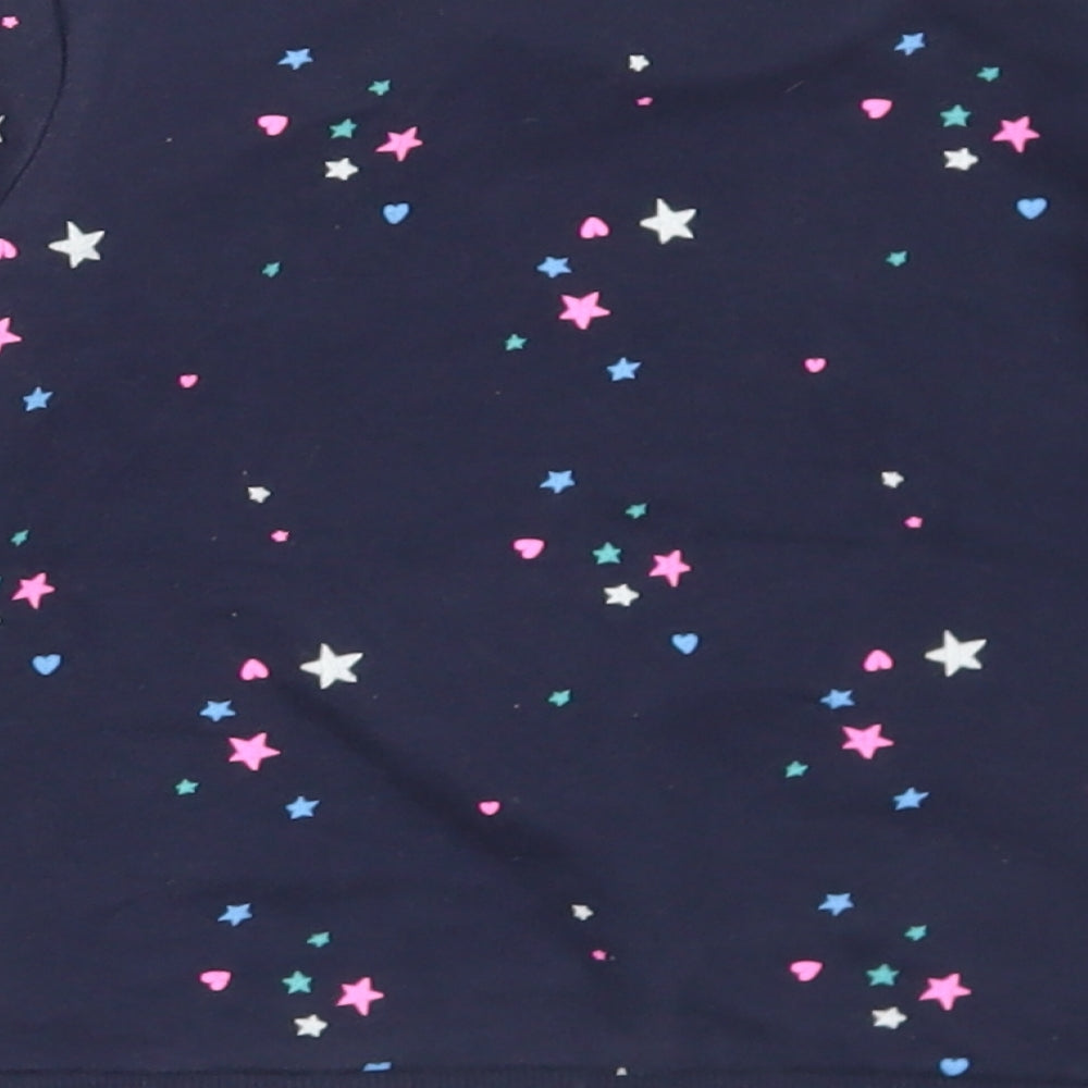 Dunnes Stores Girls Multicoloured Geometric Cotton Pullover Jumper Size 18-24 Months   - Love our planet
