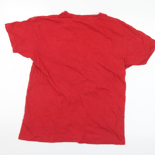 Primark Mens Red  Cotton  T-Shirt Size M Crew Neck  - Sportswear
