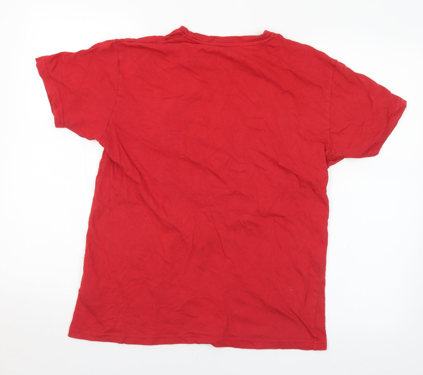 Primark Mens Red  Cotton  T-Shirt Size M Crew Neck  - Sportswear