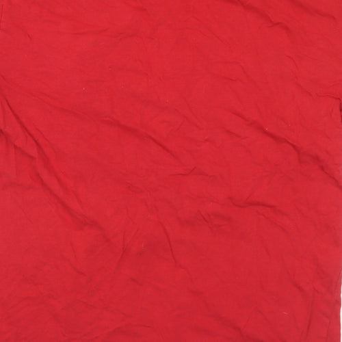 Primark Mens Red  Cotton  T-Shirt Size M Crew Neck  - Sportswear