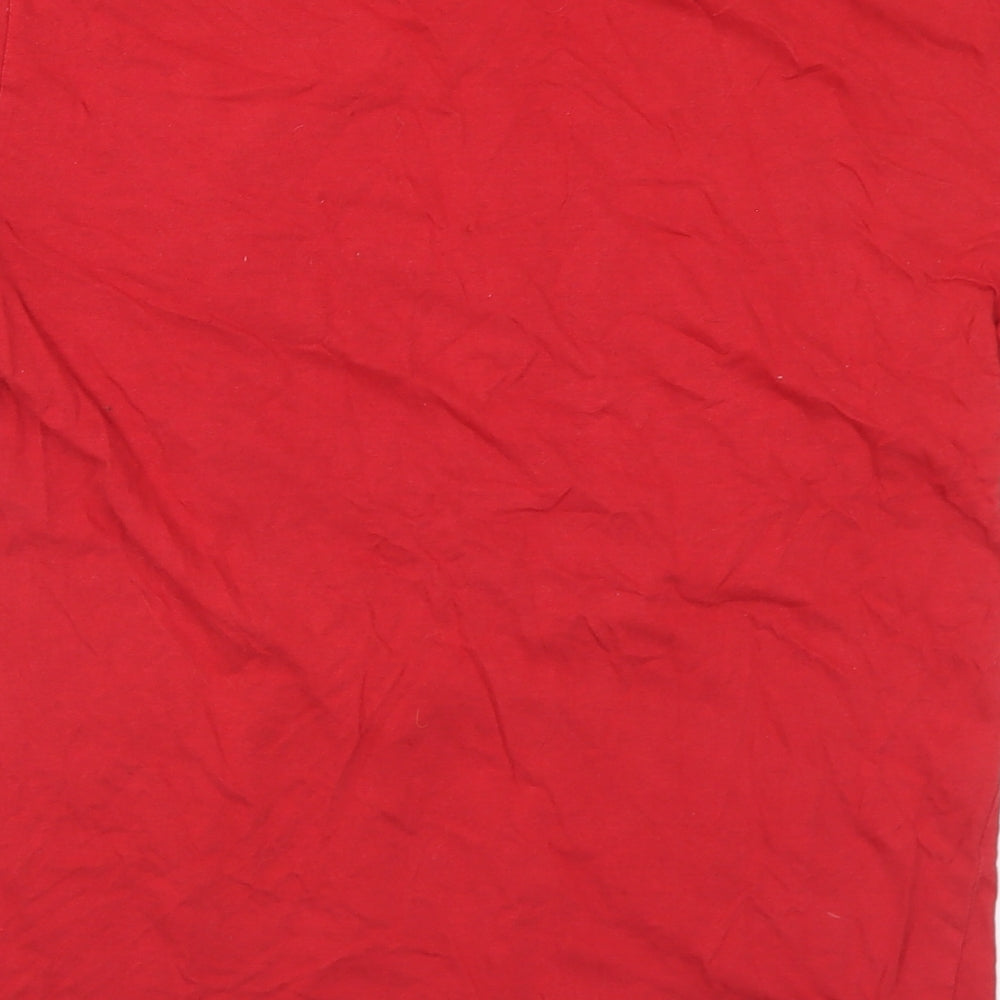 Primark Mens Red  Cotton  T-Shirt Size M Crew Neck  - Sportswear