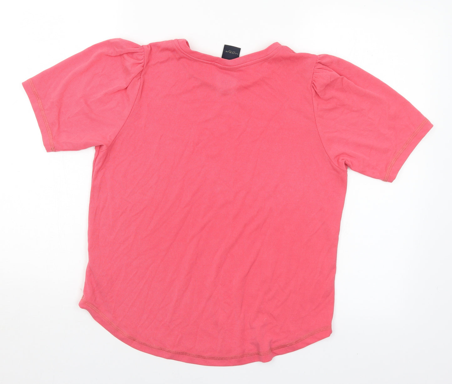 Luxzuz Womens Pink  Modal Basic T-Shirt Size S Crew Neck