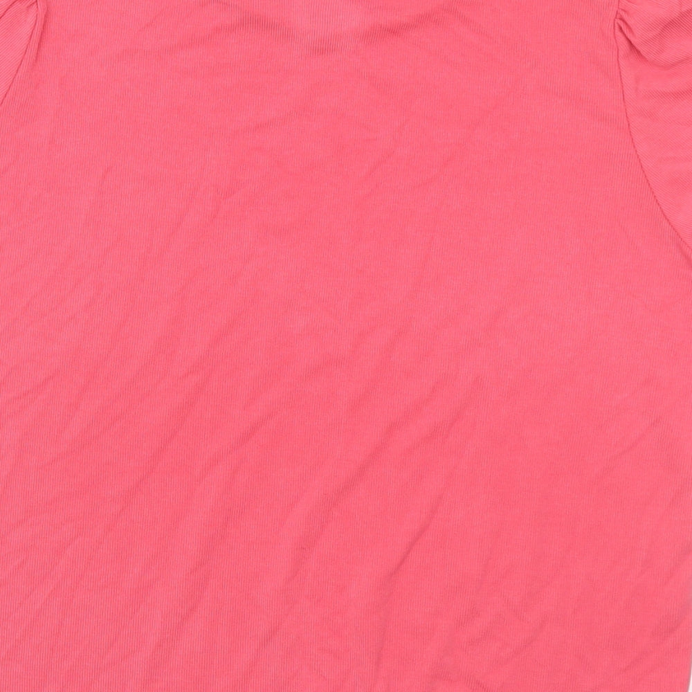 Luxzuz Womens Pink  Modal Basic T-Shirt Size S Crew Neck