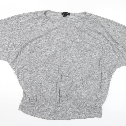 New Look Womens Grey Round Neck  Polyester Pullover Jumper Size L