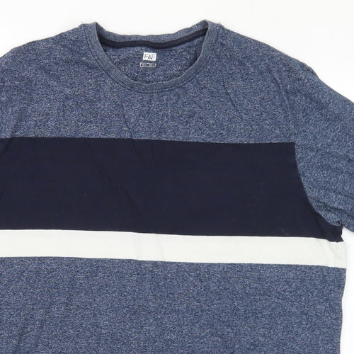 F&F Mens Multicoloured  Cotton  T-Shirt Size L Crew Neck