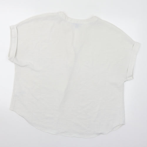 Primark Womens White  Polyester Basic Blouse Size 20 V-Neck