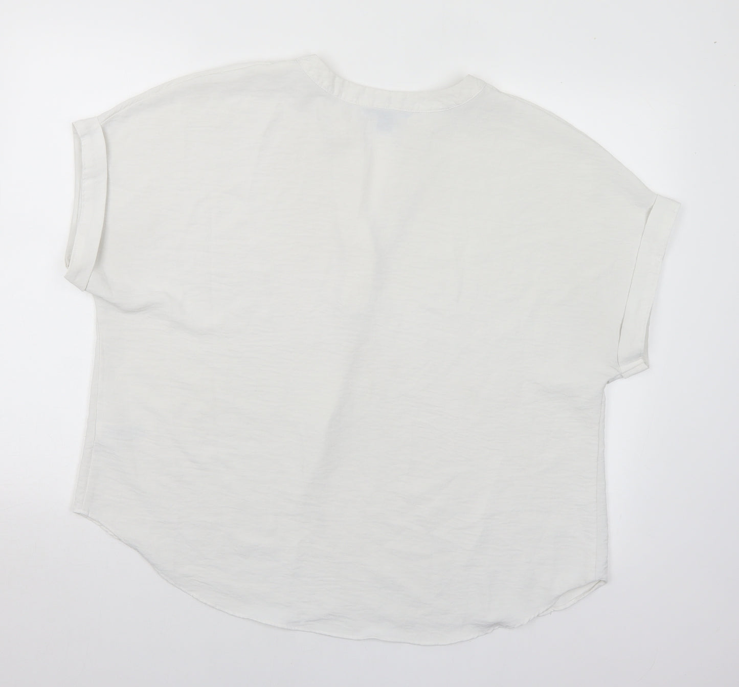 Primark Womens White  Polyester Basic Blouse Size 20 V-Neck