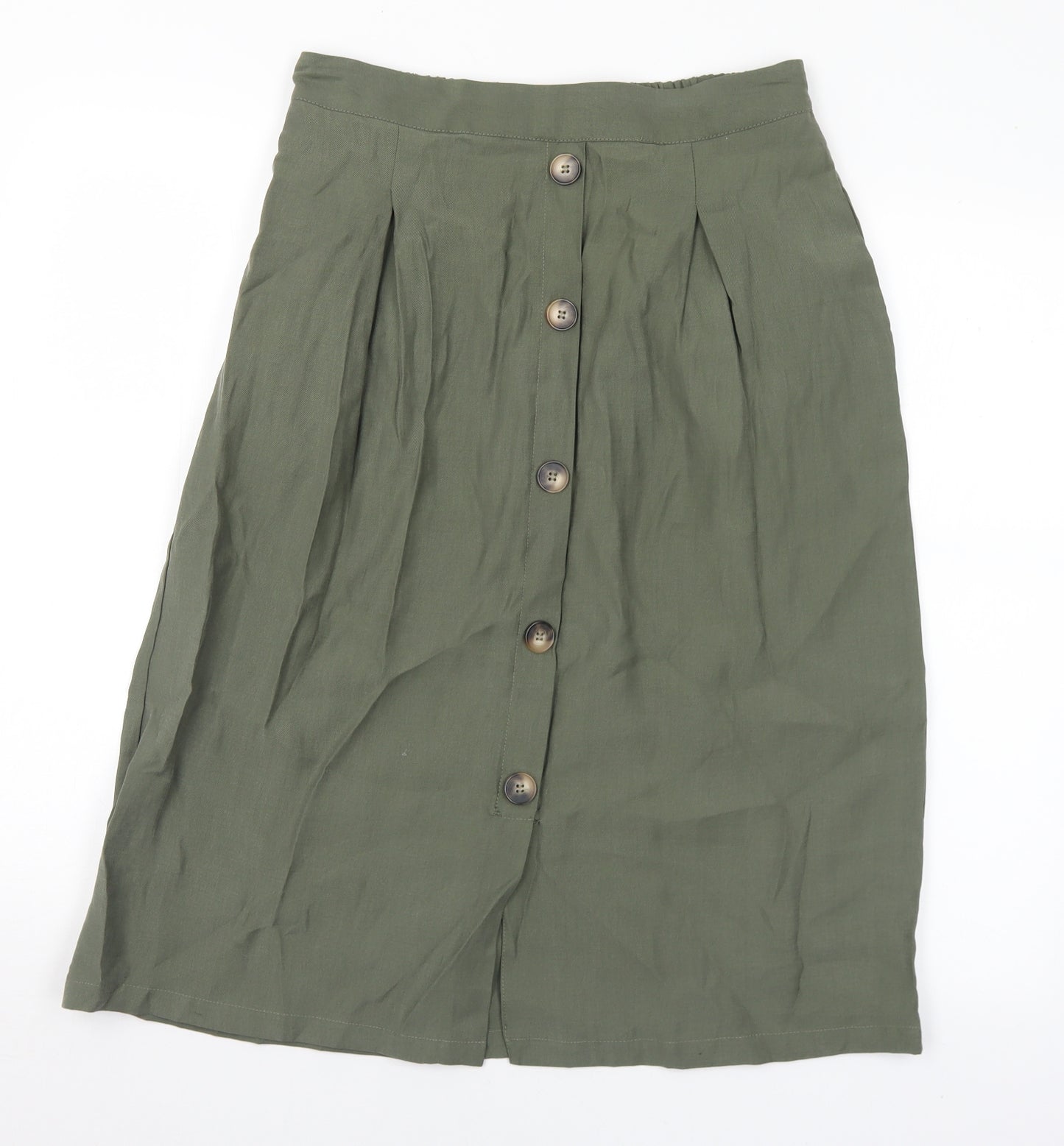 Editors Cut Womens Green  Lyocell A-Line Skirt Size 12
