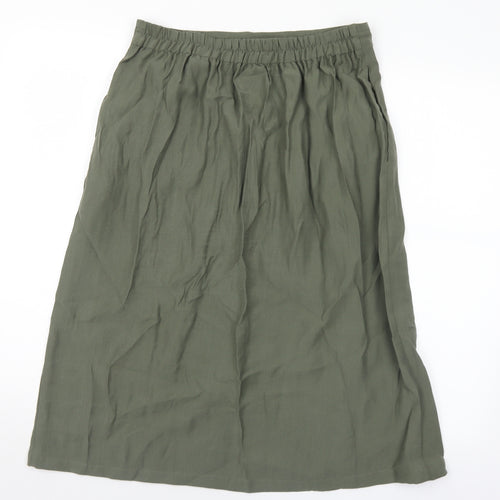 Editors Cut Womens Green  Lyocell A-Line Skirt Size 12