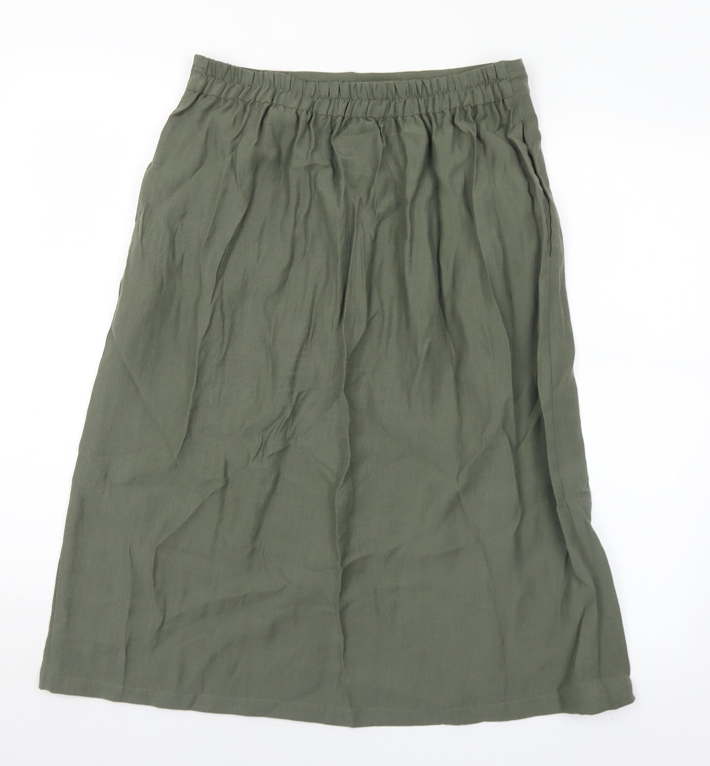 Editors Cut Womens Green  Lyocell A-Line Skirt Size 12