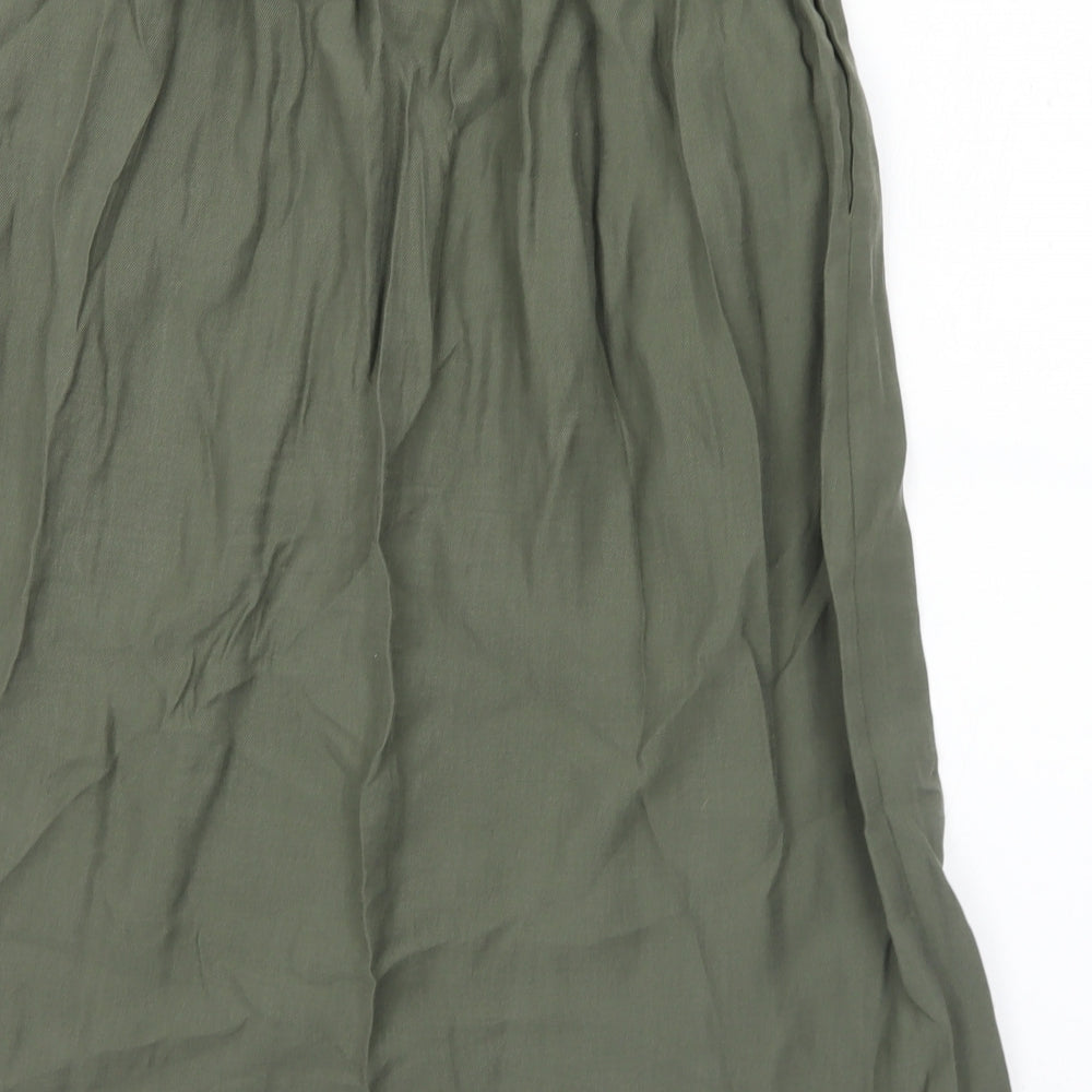 Editors Cut Womens Green  Lyocell A-Line Skirt Size 12