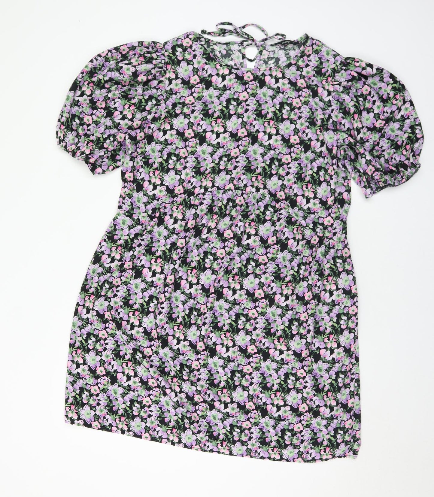 George Womens Multicoloured Floral Polyester A-Line  Size 16  Round Neck