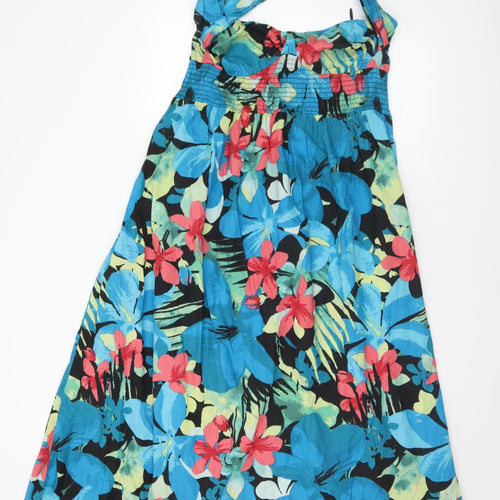 George Womens Multicoloured Floral Cotton A-Line  Size 16  Halter