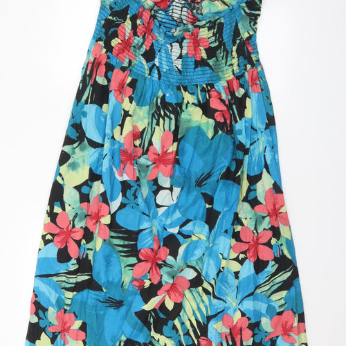 George Womens Multicoloured Floral Cotton A-Line  Size 16  Halter