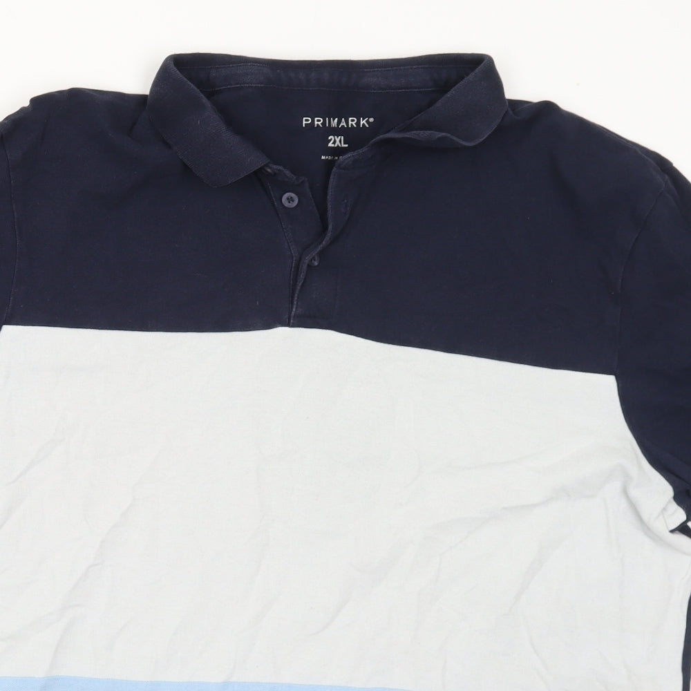 Primark Mens Blue  Cotton  Polo Size 2XL Collared