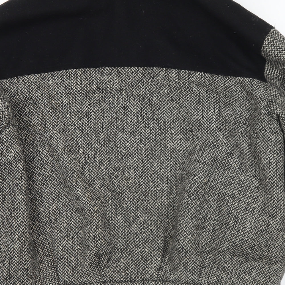 Jaeger Mens Grey   Pea Coat Coat Size M  Zip