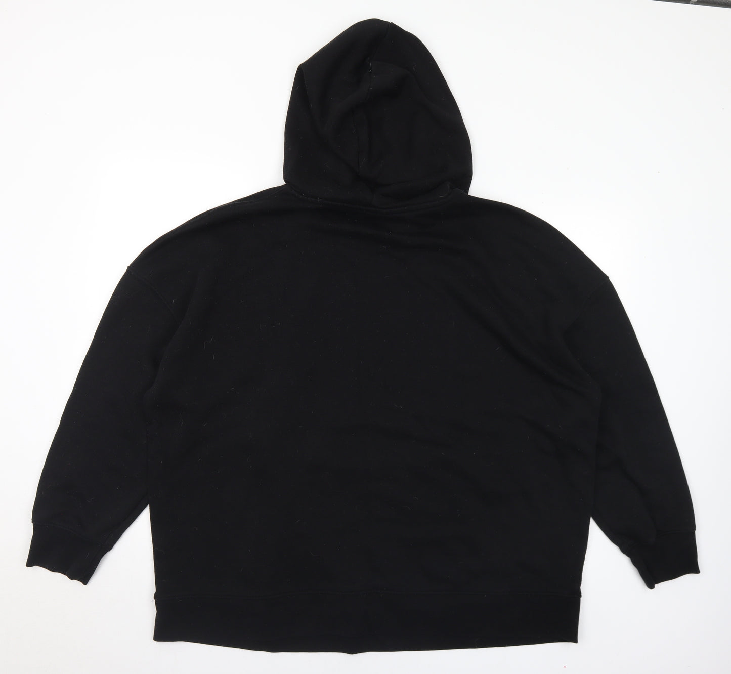 Very Womens Black  Polyester Pullover Hoodie Size 24