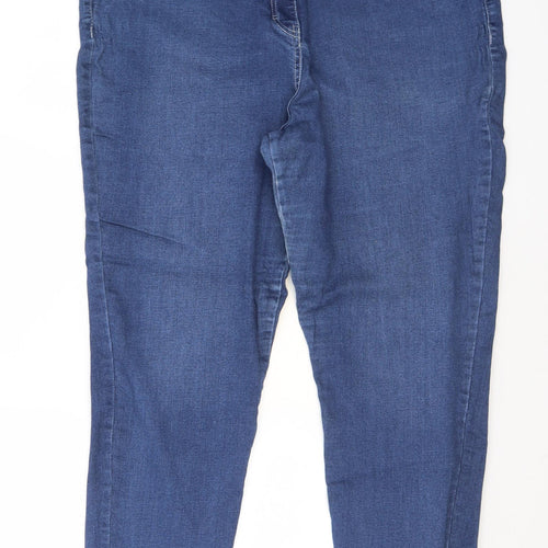 TU Womens Blue  Cotton Skinny Jeans Size 22 L29 in Regular Button