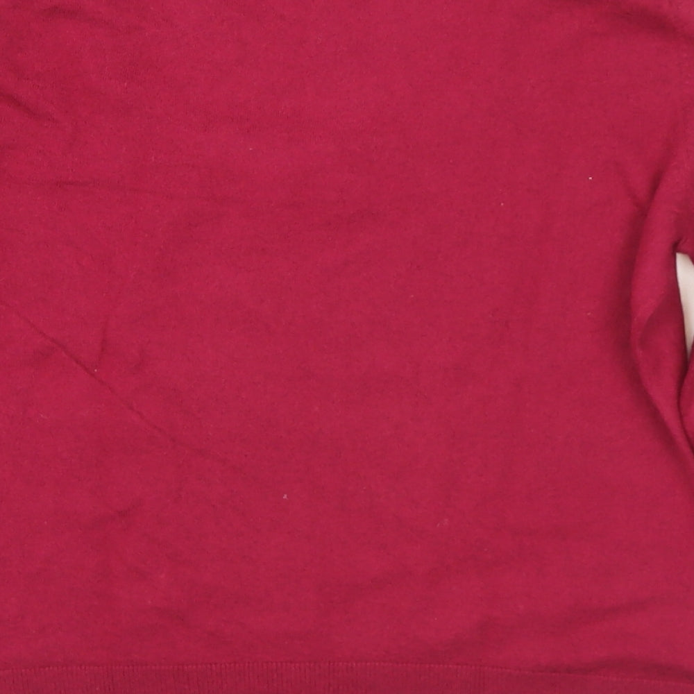 Dickins & Jones Womens Pink Scoop Neck  Viscose Pullover Jumper Size XL