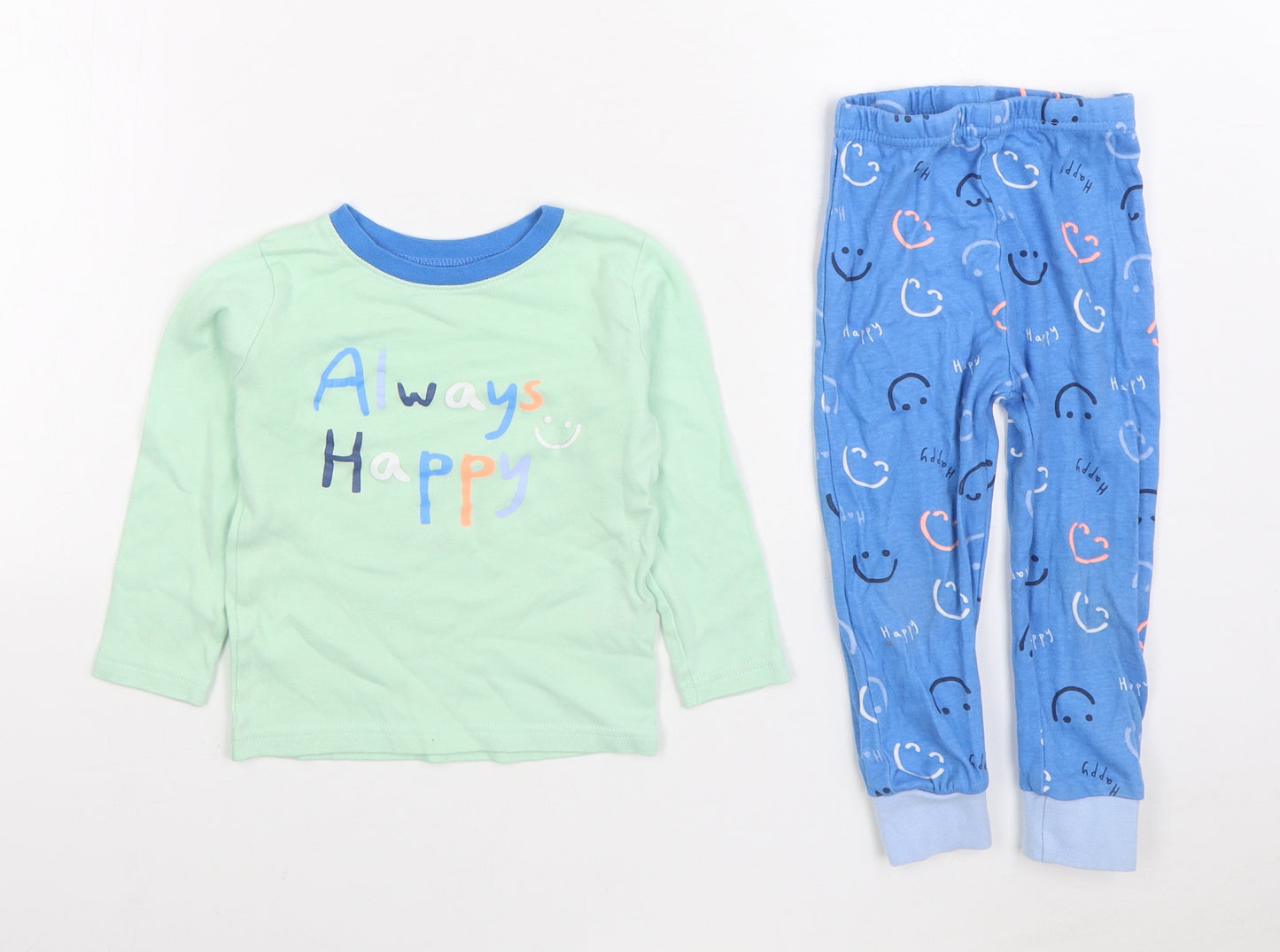 Dunnes Stores Boys Multicoloured Geometric 100% Cotton  Pyjama Set Size 2-3 Years  Pullover