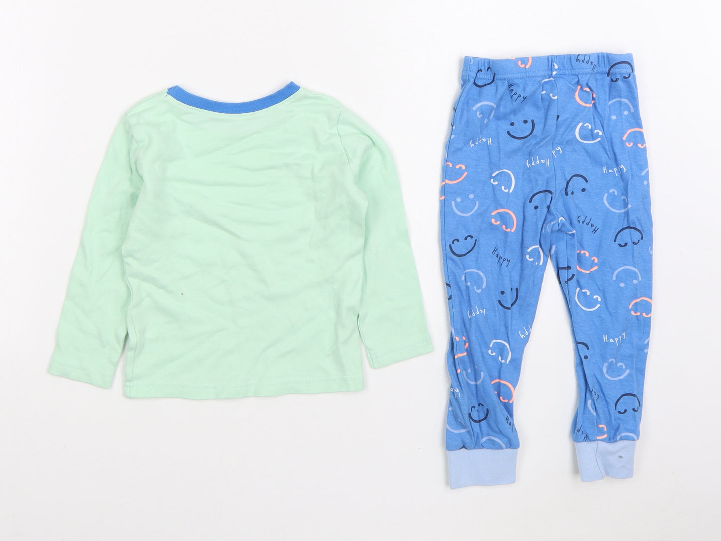 Dunnes Stores Boys Multicoloured Geometric 100% Cotton  Pyjama Set Size 2-3 Years  Pullover