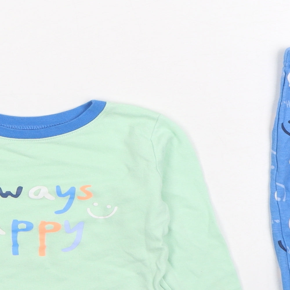 Dunnes Stores Boys Multicoloured Geometric 100% Cotton  Pyjama Set Size 2-3 Years  Pullover