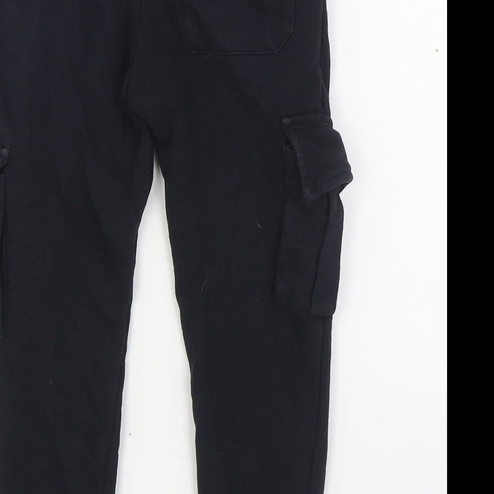 F&F Boys Black  Cotton Jogger Trousers Size 5-6 Years  Regular Tie - Nerf