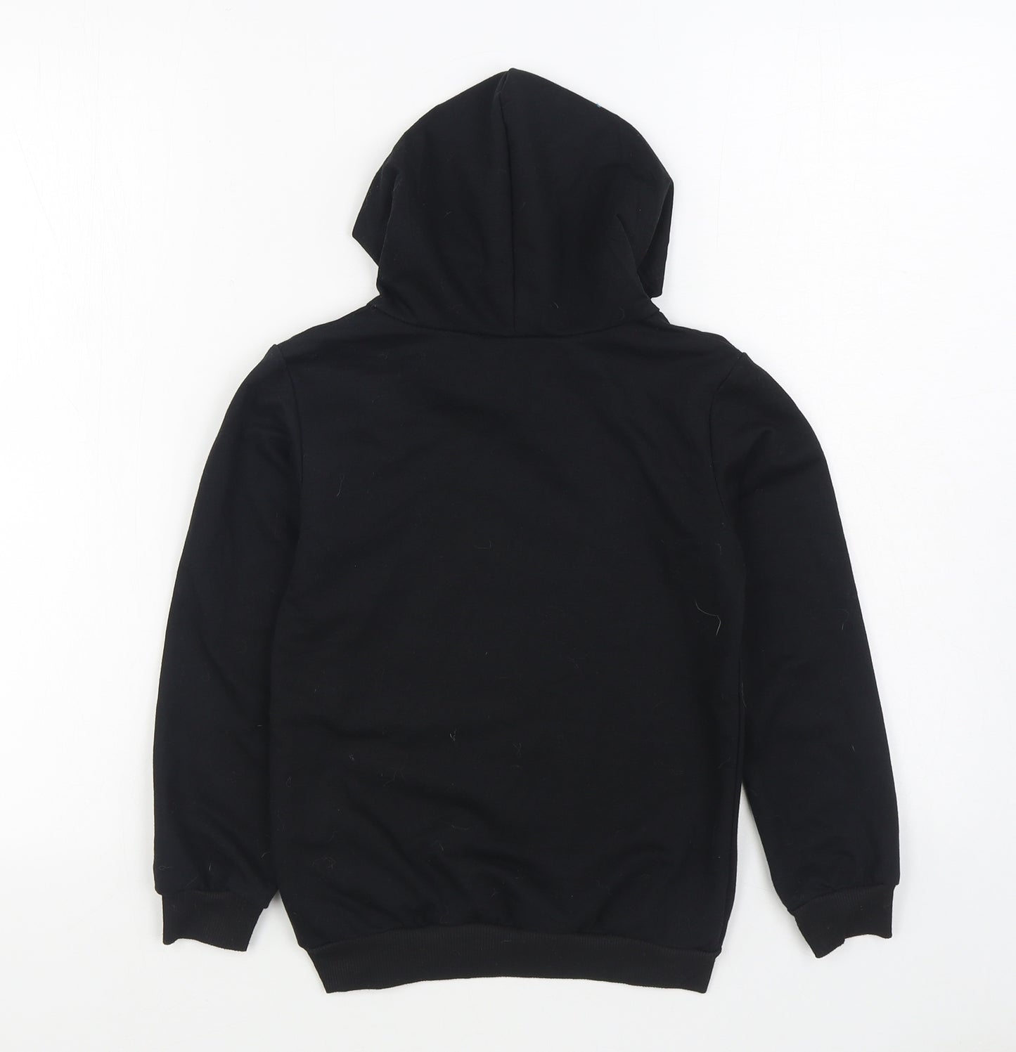 Foanja Boys Black  Cotton Pullover Hoodie Size 8-9 Years  Pullover