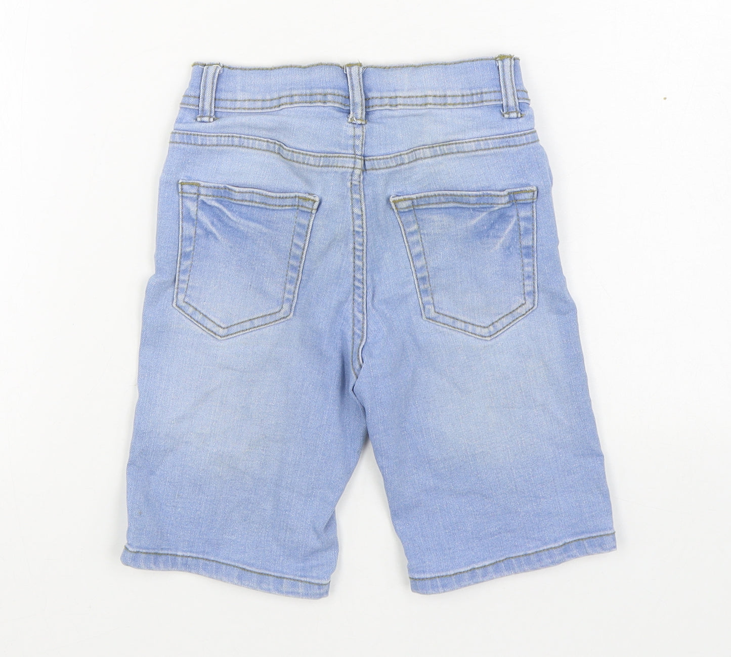 Primark Boys Blue  Cotton Cropped Jeans Size 6-7 Years  Regular Zip
