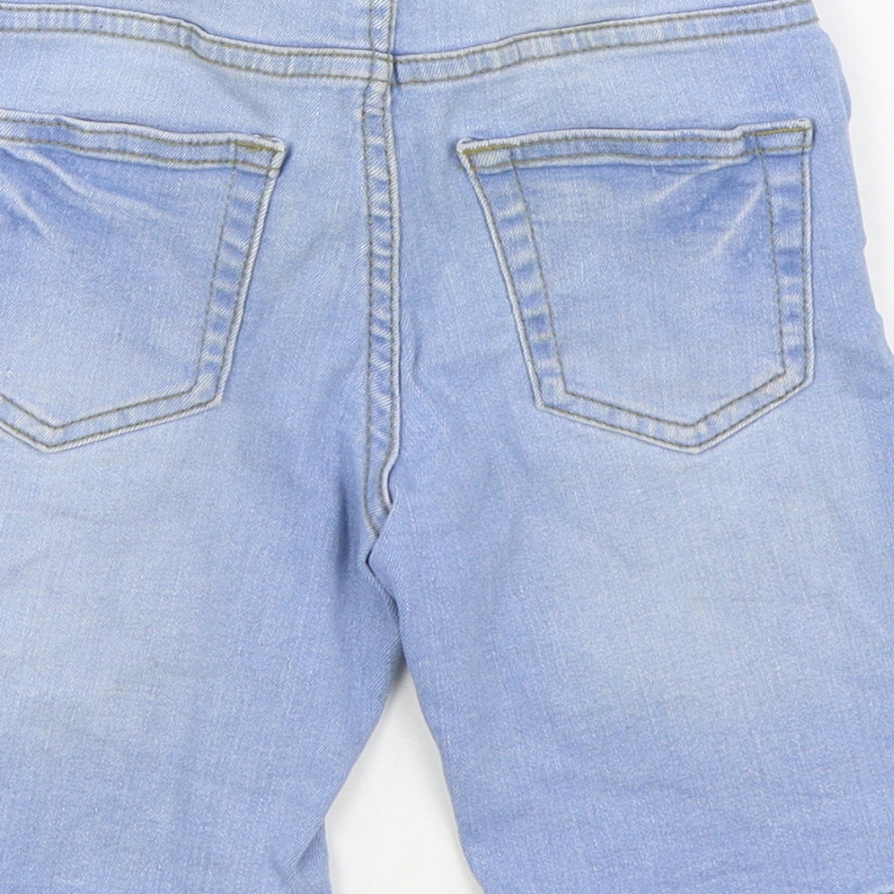 Primark Boys Blue  Cotton Cropped Jeans Size 6-7 Years  Regular Zip