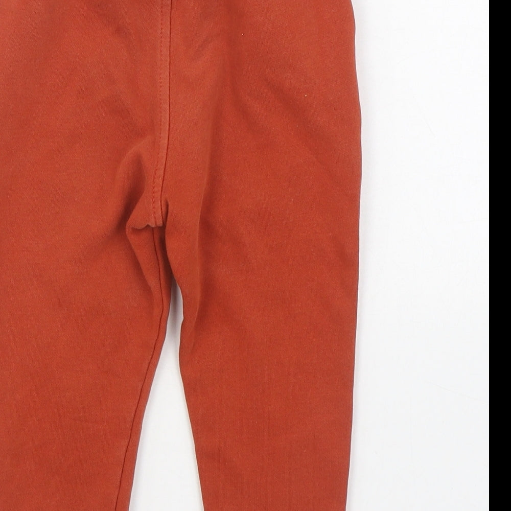 George Boys Orange  Cotton Jogger Trousers Size 2-3 Years  Regular Tie