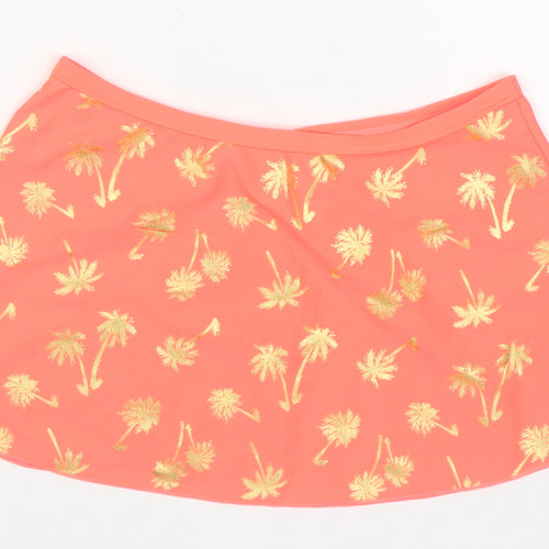 George Girls Orange Geometric Polyester A-Line Skirt Size 10-11 Years  Regular  - Swim skirt