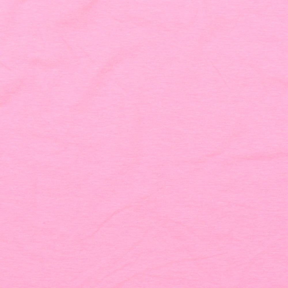 Pep&Co Girls Pink  Cotton Basic T-Shirt Size 8-9 Years Round Neck Pullover