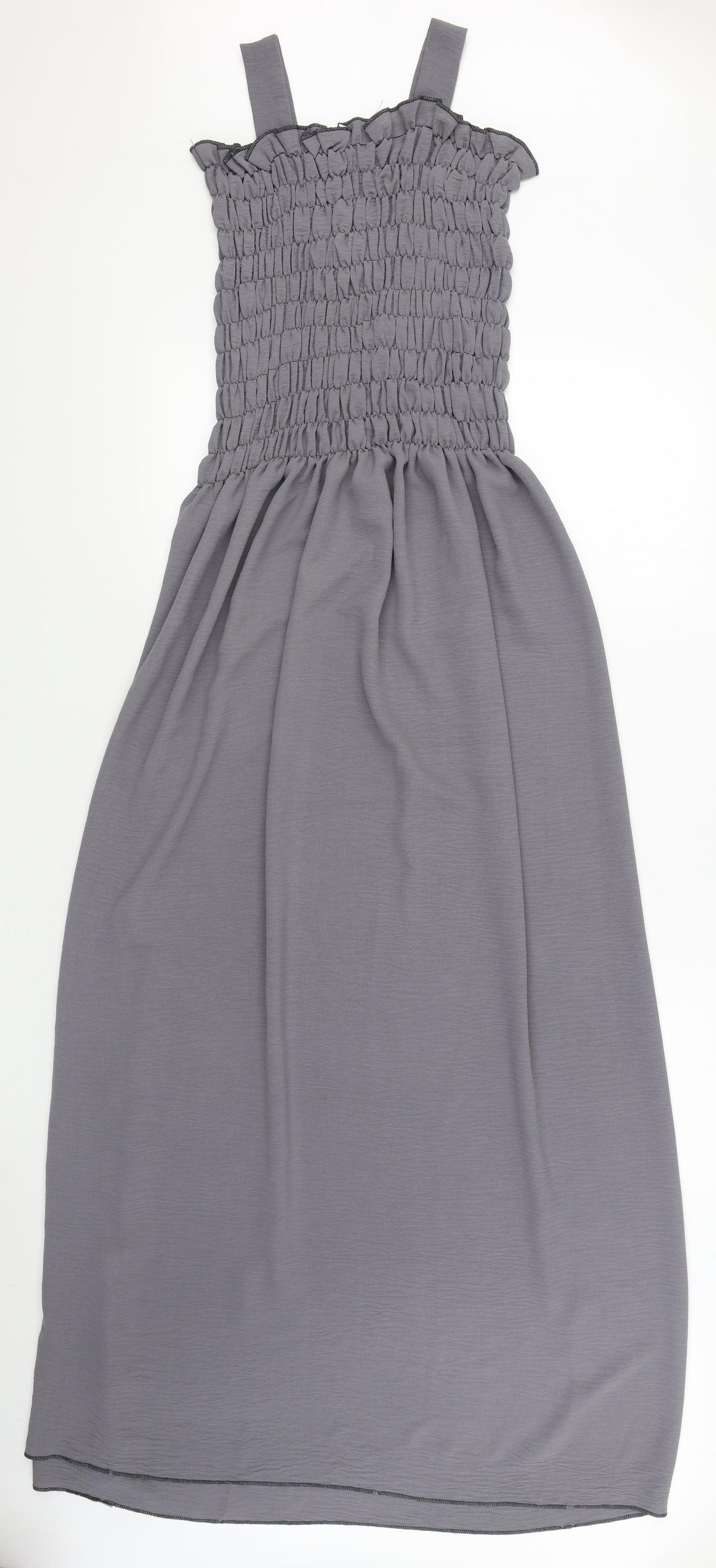 Preworn Womens Grey  Polyester Maxi  Size XL  Square Neck Pullover
