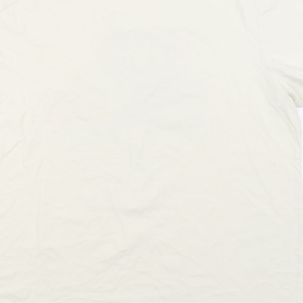 Primark Mens Beige  Cotton  T-Shirt Size XL Round Neck