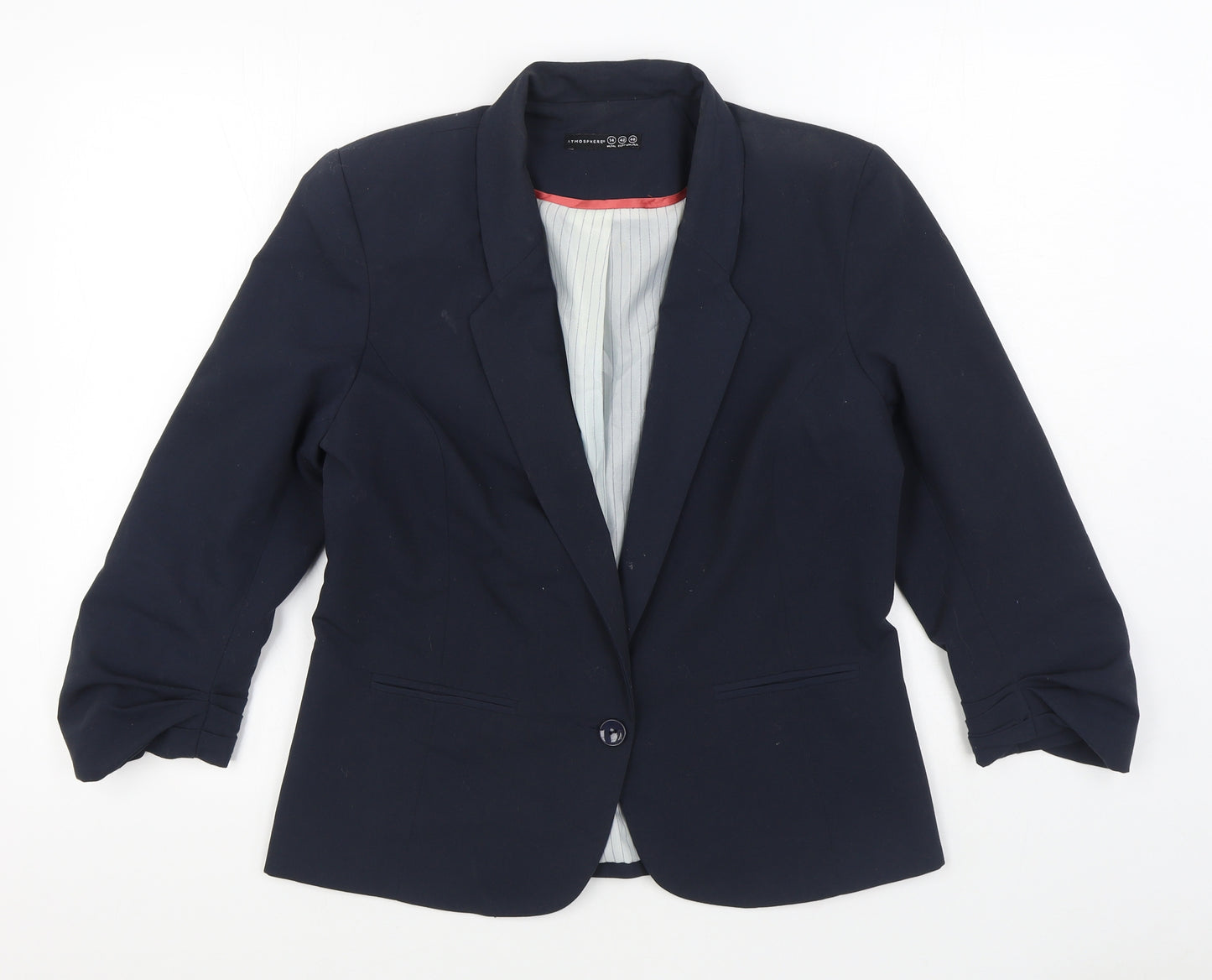 Primark Womens Blue   Jacket Blazer Size 14  Button