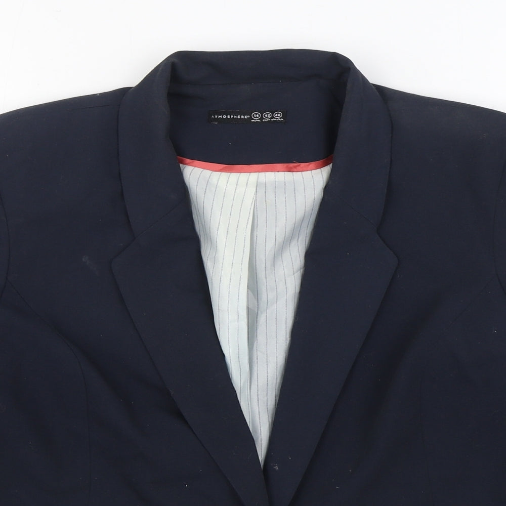 Primark Womens Blue   Jacket Blazer Size 14  Button