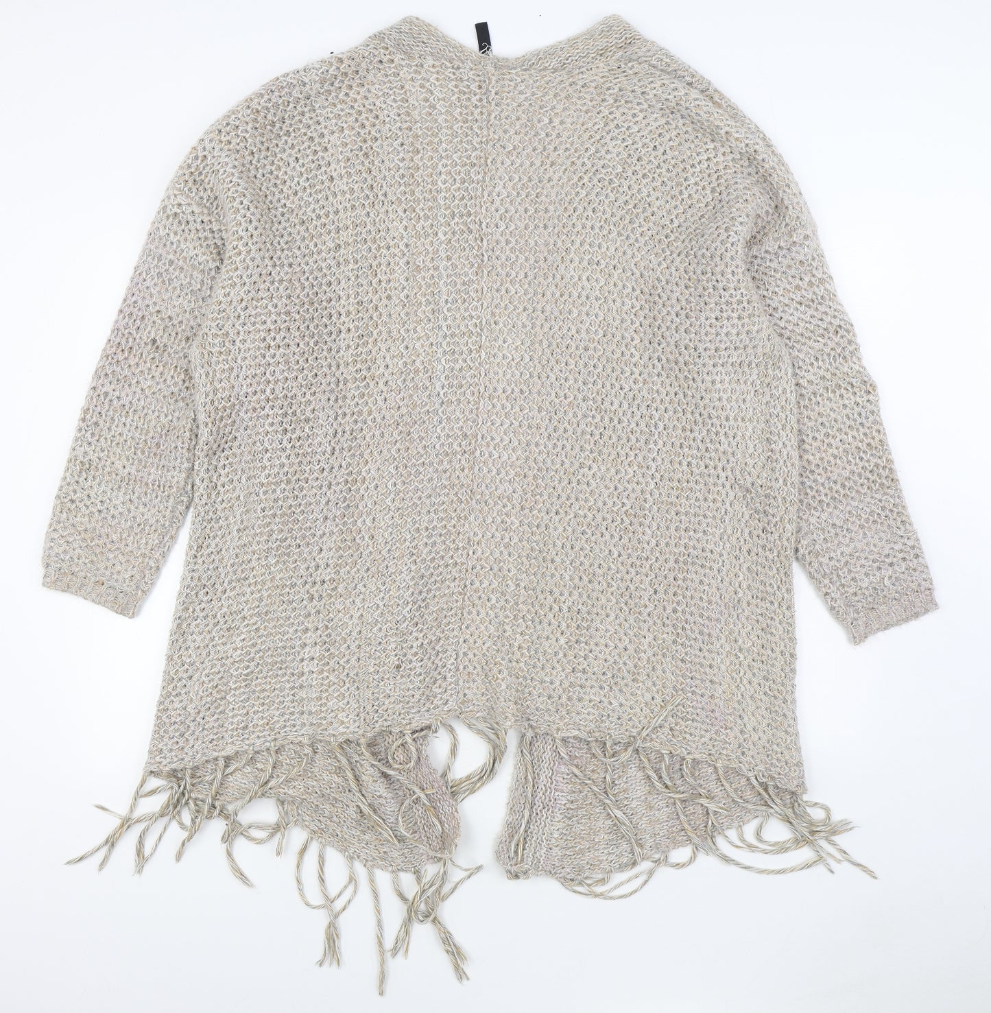 Very Womens Beige V-Neck  Polyester Cardigan Jumper Size 18