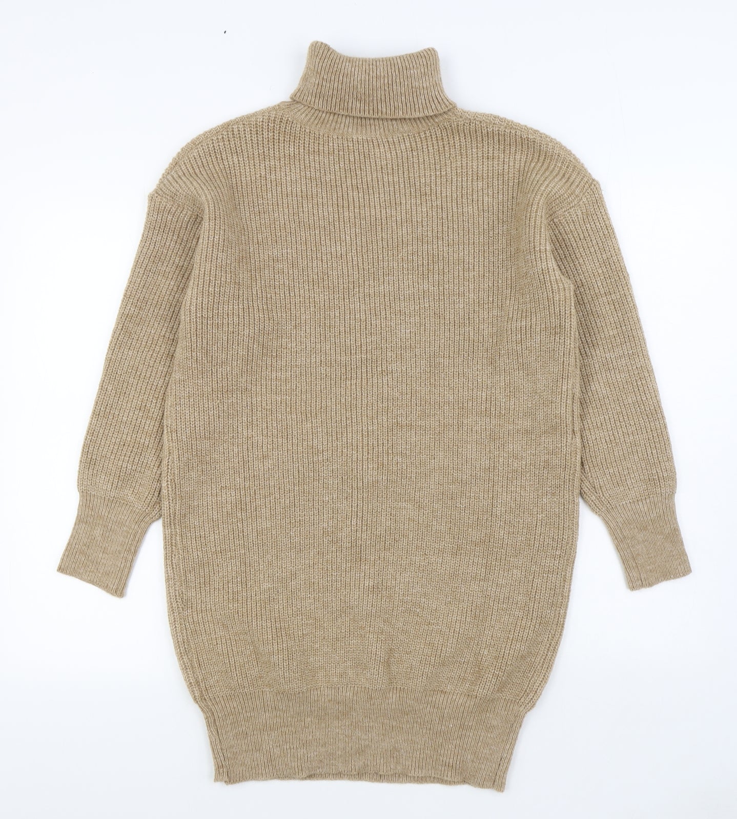SheIn Womens Brown Roll Neck  Acrylic Pullover Jumper Size M