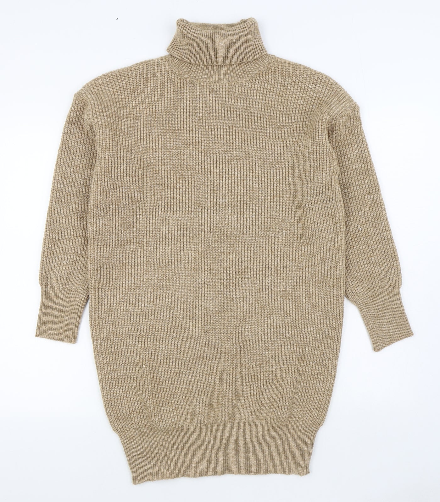 SheIn Womens Brown Roll Neck  Acrylic Pullover Jumper Size M