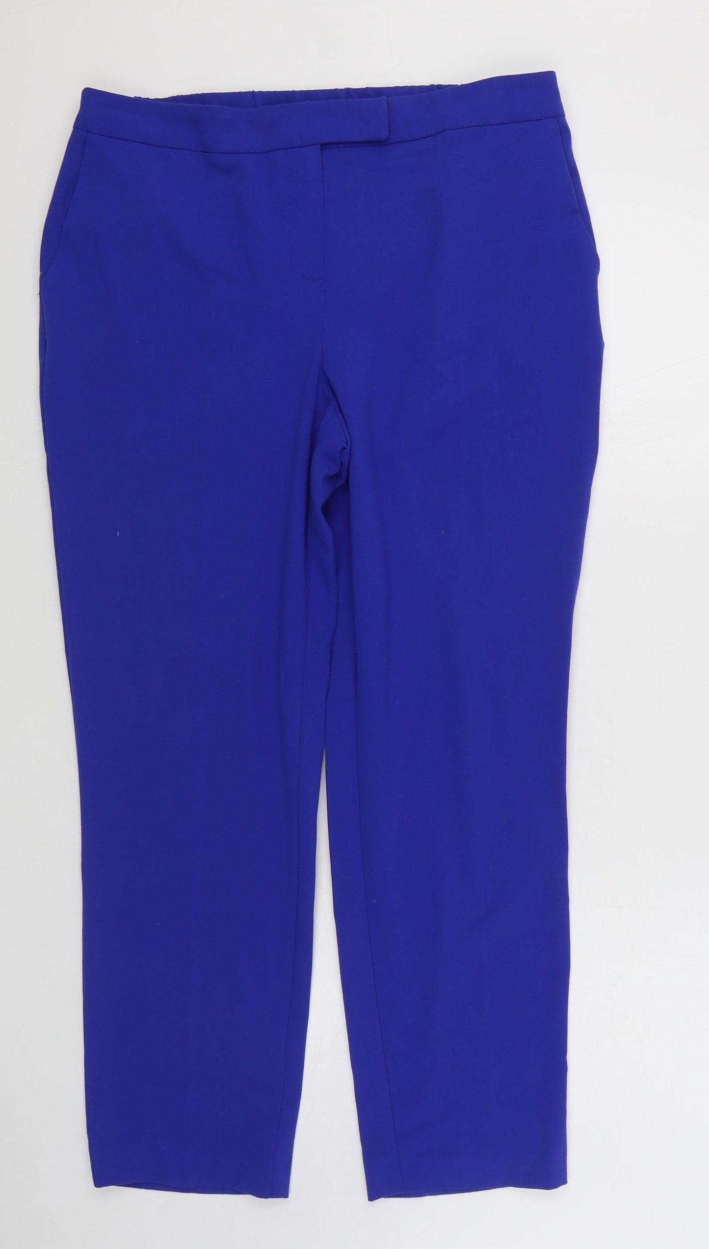 Kaleidoscope Womens Blue  Polyester Trousers  Size 16 L29 in Regular Zip