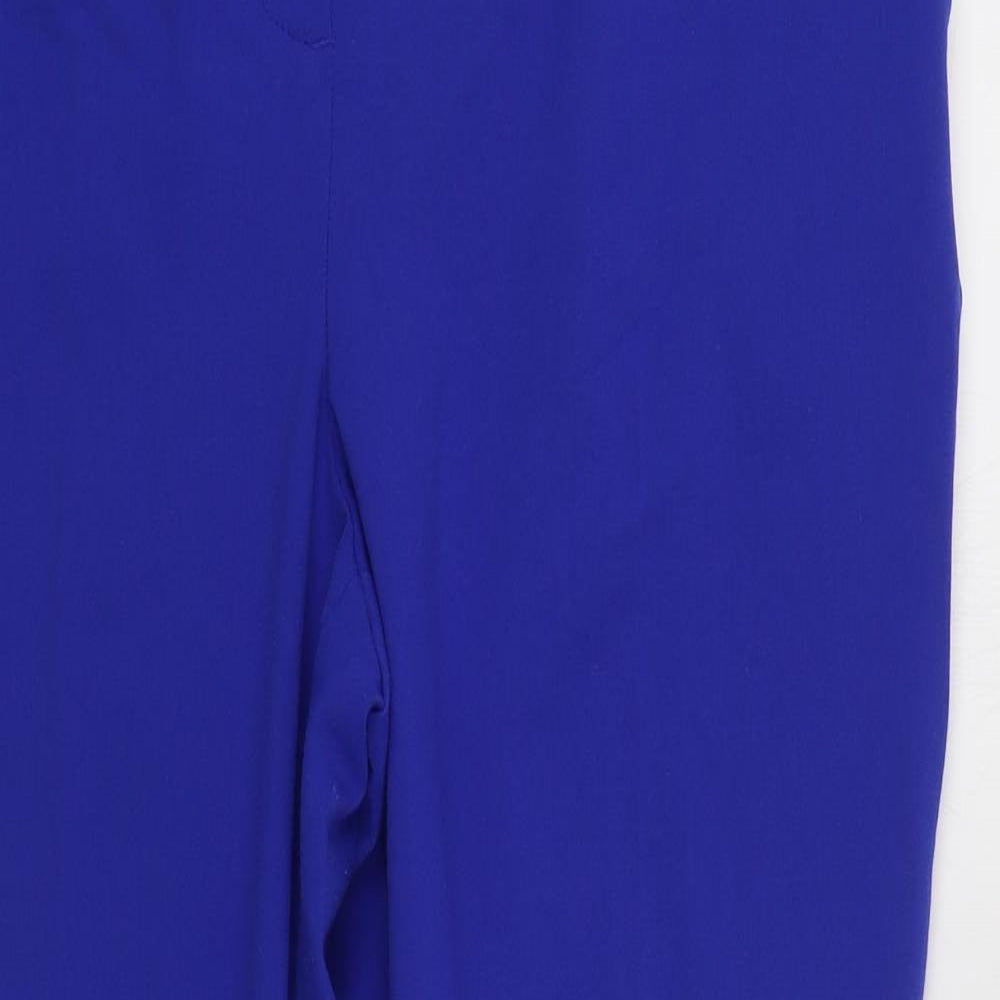 Kaleidoscope Womens Blue  Polyester Trousers  Size 16 L29 in Regular Zip