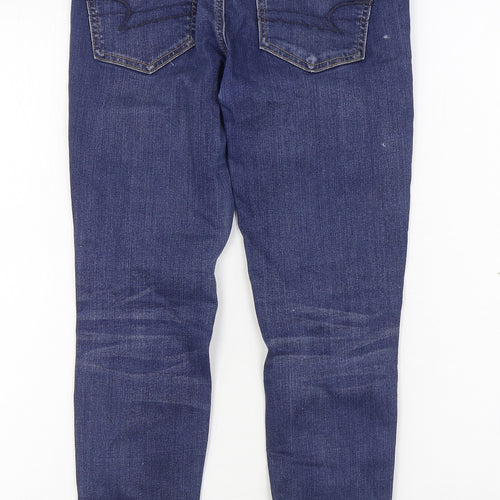 American Eagle Outfitters Womens Blue  Cotton Jegging Jeans Size 8 L26 in Regular Zip