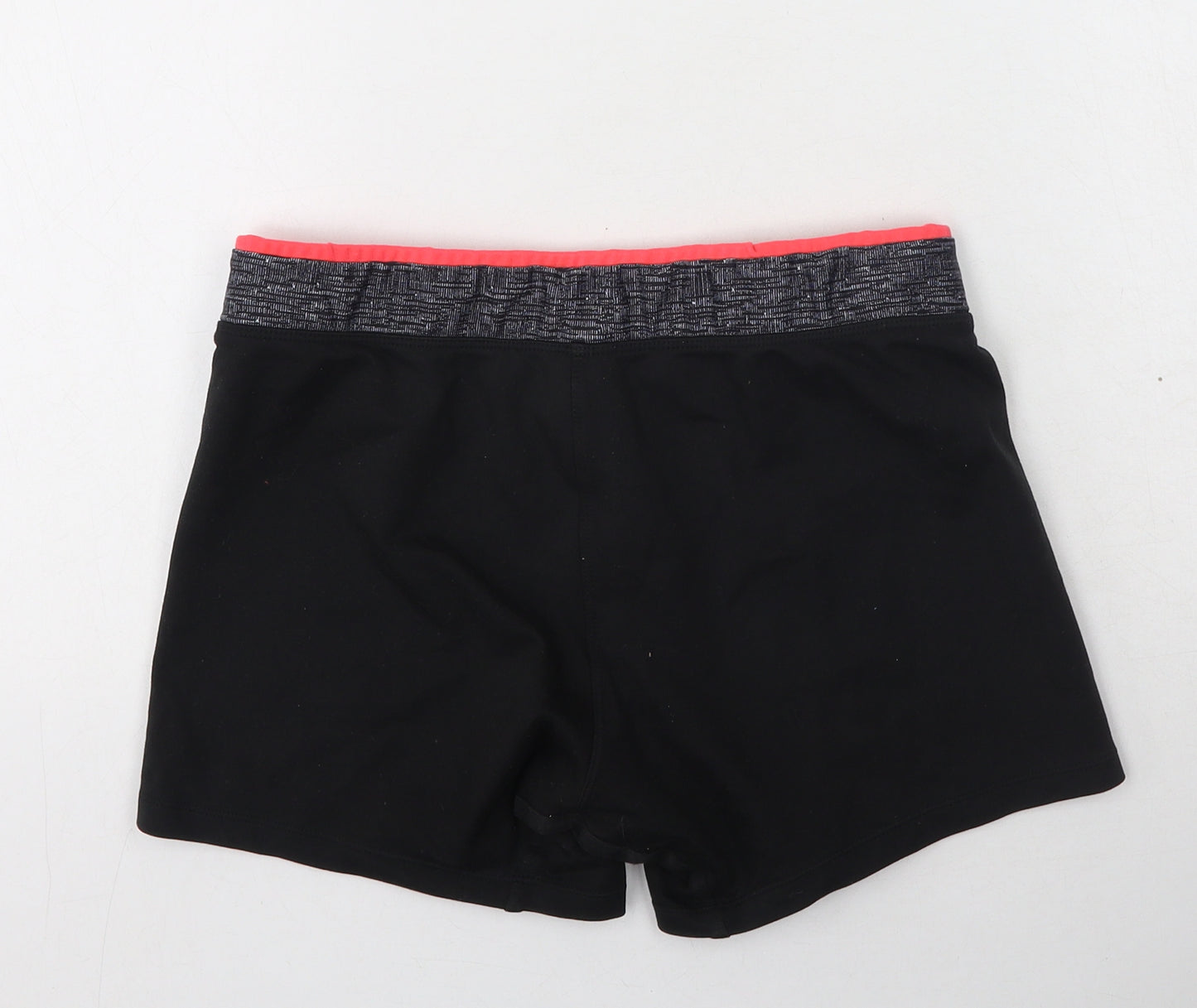 DECATHLON Womens Black  Polyester Sweat Shorts Size M L4 in Regular