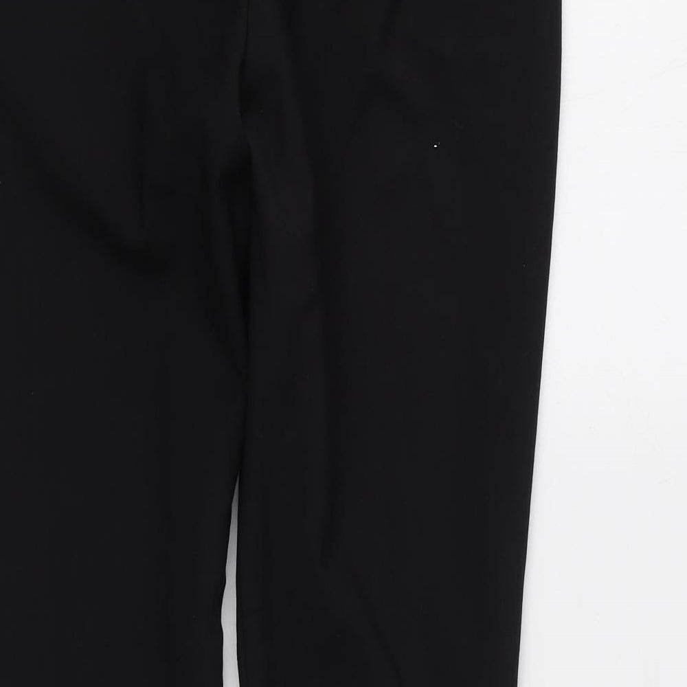 NEXT Womens Black  Cotton Trousers  Size 10 L26 in Regular