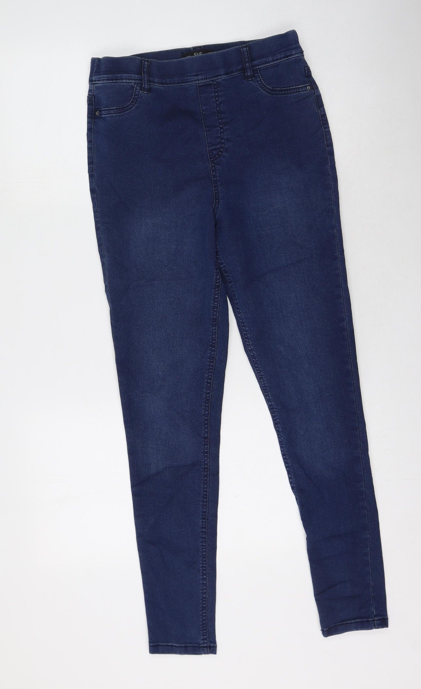 F&F Womens Blue  Cotton Flared Jeans Size 12 L27 in Regular